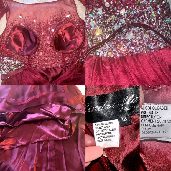 Cinderella Divine Burgundy Hi-Low Prom Dress 16 Beaded Sequins Formal Gown
✨ - Picture 15 of 17